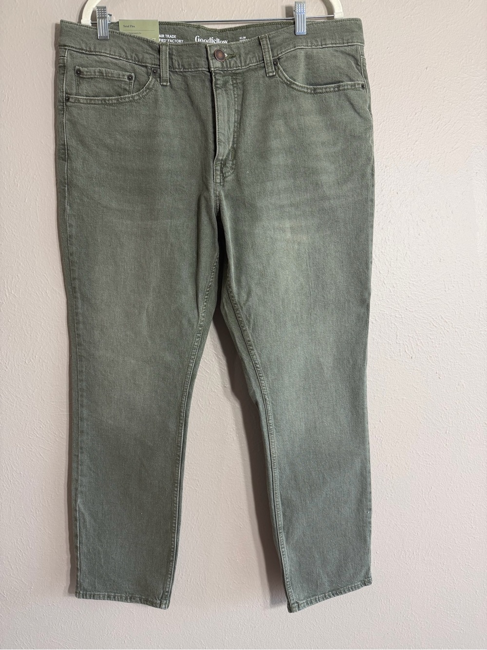 [Used/Like New] Goodfellow & Co Men's Slim Jeans Olive Green // Size 38 x 30